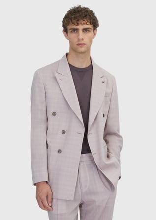 Pembe Relaxed Fit Yün Karışımlı Ceket