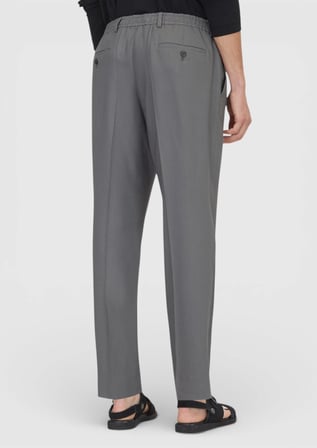 Koyu Gri Düz Dokuma Jogging Fit Casual Pantolon