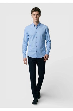 Mavi Düz Regular Fit Dokuma Casual %100 Pamuk Gömlek