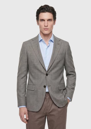Vizon Regular Fit İpek Karışımlı Ceket