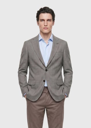 Vizon Regular Fit İpek Karışımlı Ceket