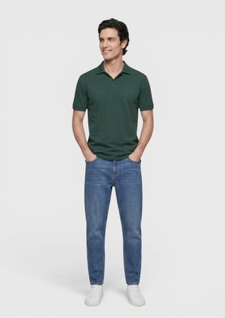 Koyu Haki Düz T-Shirt