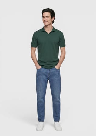 Koyu Haki Düz T-Shirt