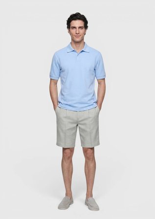 Orta Mavi Düz T-Shirt