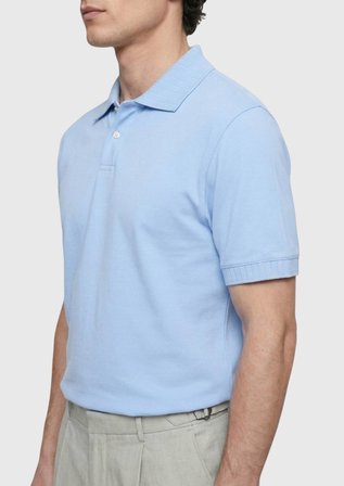 Orta Mavi Düz T-Shirt
