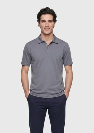 Antrasit Düz Pamuk Karışımlı T-Shirt