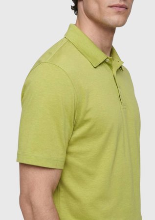 Yeşil Düz Pamuk Karışımlı T-Shirt