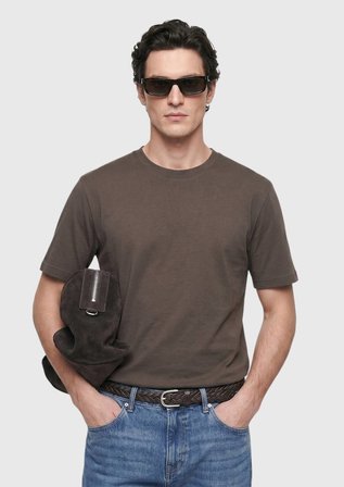 Vizon Düz %100 Pamuk T-Shirt