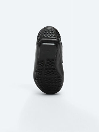 Siyah Deri Smart Casual Loafer
