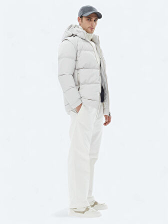 Taş Regular Fit Casual Dokuma Mont