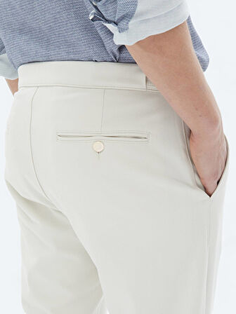 Bej Dokuma Loose Fit Casual Pantolon