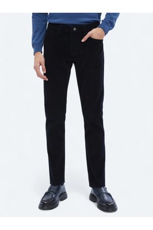 Lacivert Dokuma Slim Fit Kadife Casual Pamuk Karışımlı Pantolon