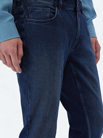 İndigo Slim Fit Denim Pamuk Karışımlı Pantolon