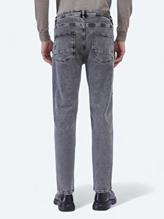 Antrasit Loose Fit Denim Pamuk Karışımlı Pantolon