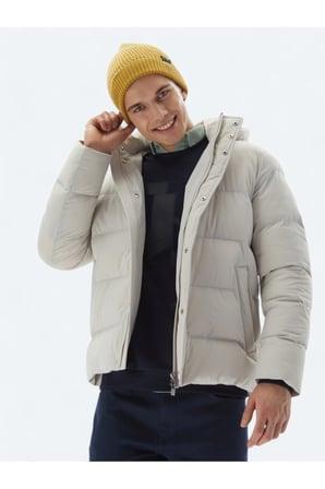 Taş Regular Fit Casual Dokuma Mont