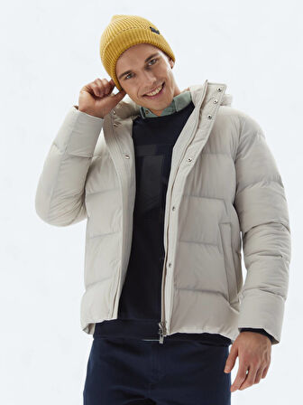 Taş Regular Fit Casual Dokuma Mont