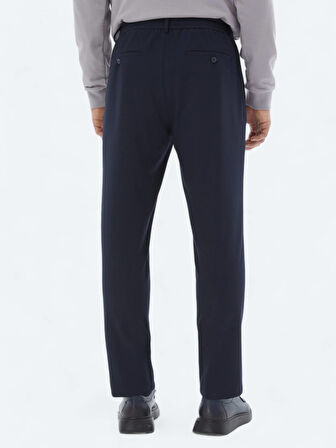 Lacivert Dokuma Jogging Fit Casual Pantolon