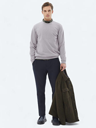 Lacivert Dokuma Jogging Fit Casual Pantolon