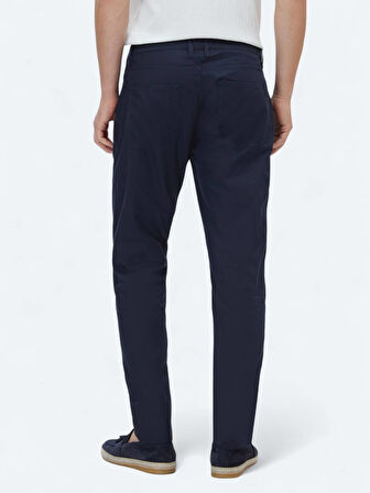 Lacivert Denim Slim Fit Casual Pamuk Karışımlı Pantolon