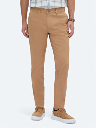 Deve Tüyü Dokuma Regular Fit Casual Pamuk Karışımlı Pantolon