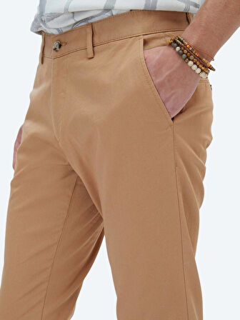Deve Tüyü Dokuma Regular Fit Casual Pamuk Karışımlı Pantolon
