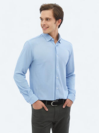 Mavi Regular Fit Casual Pamuk Karışımlı Gömlek
