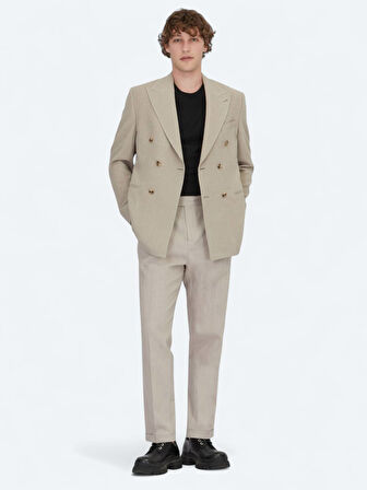 Vizon Desenli Comfort Fit Ceket