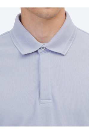 Lila Düz Polo Yaka %100 Pamuk T-Shirt