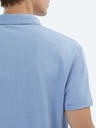 Mavi Jakarlı Polo Yaka T-Shirt