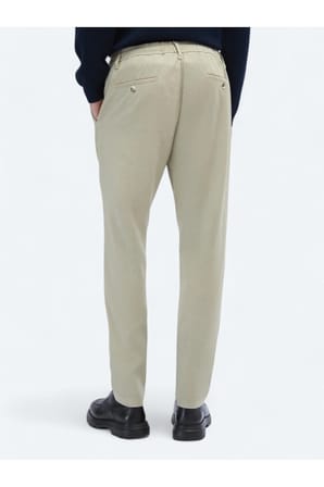 Bej Desenli Dokuma Jogging Fit Casual Pantolon