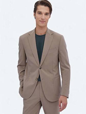 Vizon Düz Modern Fit Kırışmayan Takım Elbise