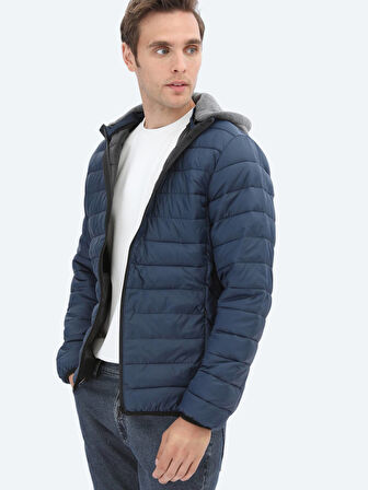 Lacivert Regular Fit Casual Dokuma Mont