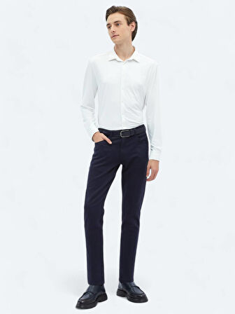 Beyaz Düz Regular Fit Casual Gömlek