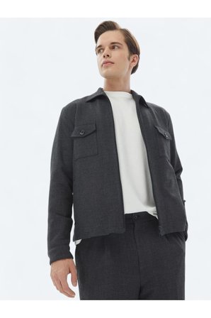 Antrasit Mikro Modern Fit Takım Elbise