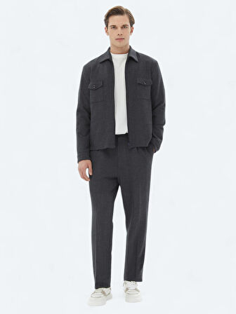 Antrasit Mikro Modern Fit Takım Elbise