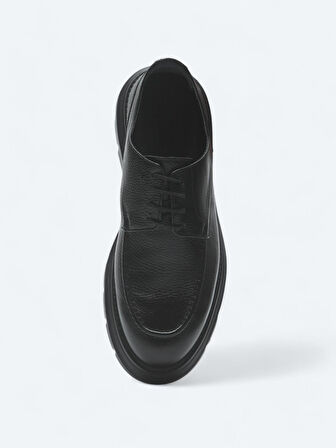 Siyah Deri Smart Casual Ayakkabı