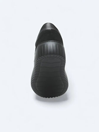 Siyah Deri Spor Spor Ayakkabı