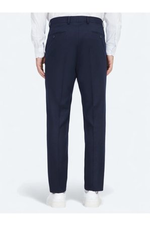 Lacivert Düz Dokuma Fitted Fit Klasik Pantolon