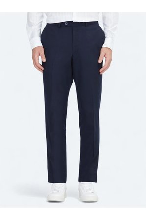 Lacivert Düz Dokuma Fitted Fit Klasik Pantolon