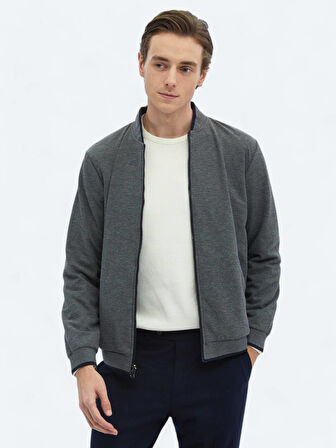 Lacivert Regular Fit Casual Dokuma Mont