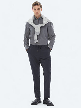 Gri Fitilli Regular Fit Dokuma Kadife Casual %100 Pamuk Gömlek