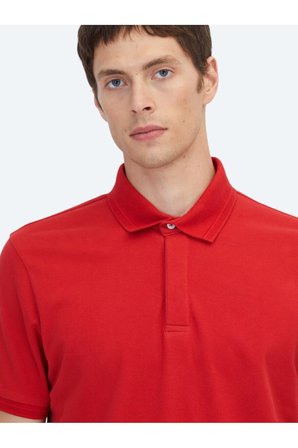 Kırmızı Düz Polo Yaka %100 Pamuk T-Shirt