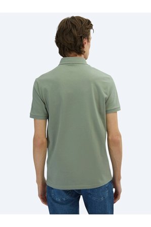 Haki Düz Polo Yaka %100 Pamuk T-Shirt