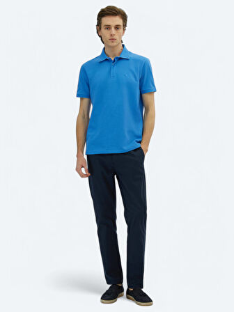 Saks Düz Polo Yaka %100 Pamuk T-Shirt