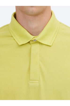 Limon Küfü Düz Polo Yaka %100 Pamuk T-Shirt