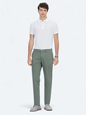 Haki Dokuma Slim Fit Casual Pantolon