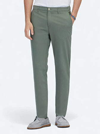 Haki Dokuma Slim Fit Casual Pantolon