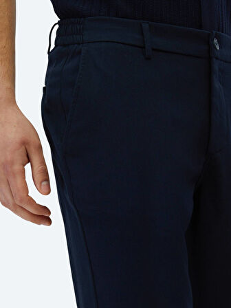 Lacivert Dokuma Jogging Fit Casual Pantolon