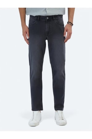 Antrasit Slim Fit Denim Pamuk Karışımlı Pantolon