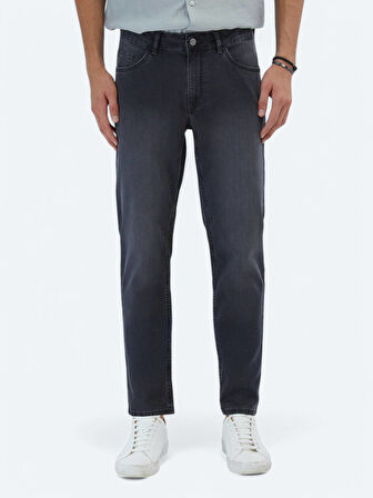 Antrasit Slim Fit Denim Pamuk Karışımlı Pantolon